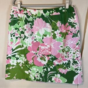 Talbots Women A-Line Pink‎ and Green Skirt 16W